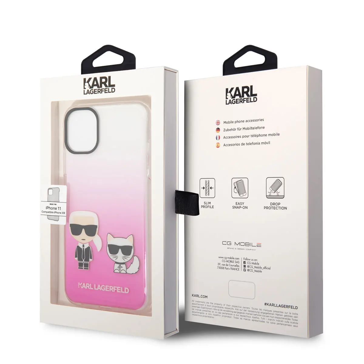 iPhone 11 Sert TPU Kılıf - Karl Lagerfeld K&C Tasarım