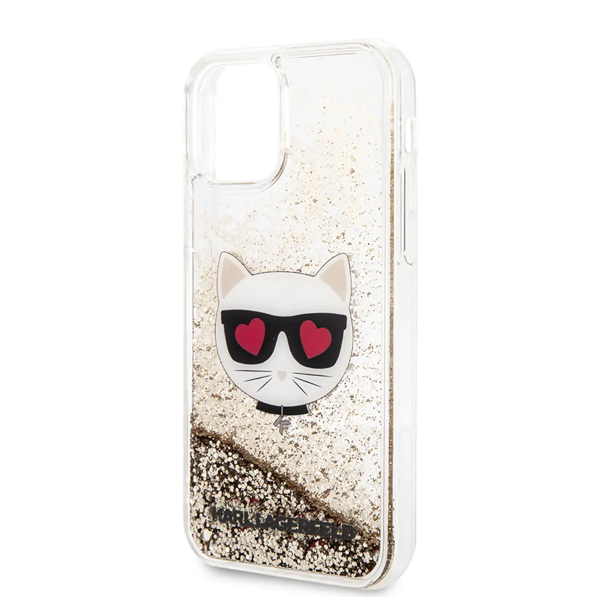 iPhone 11 Sıvılı Simli Choupette Desenli Kılıf - Karl Lagerfeld