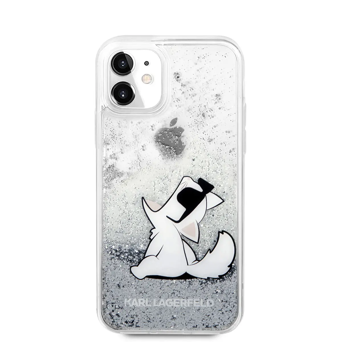 iPhone 11 Sıvılı Simli Choupette Fun Tasarım Kılıf - Karl Lagerfeld