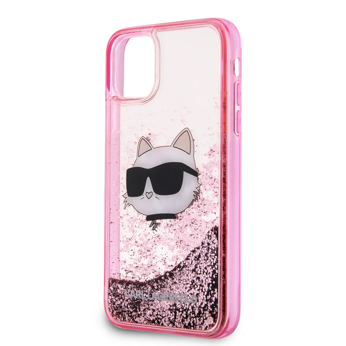 iPhone 11 Sıvılı Simli Choupette Head Desenli Kılıf - Karl Lagerfeld