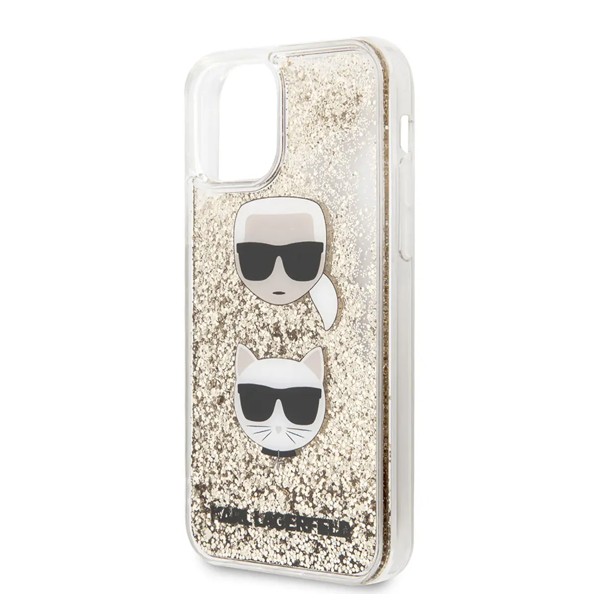 iPhone 11 Sıvılı Simli K&C Head Desenli Kılıf - Karl Lagerfeld
