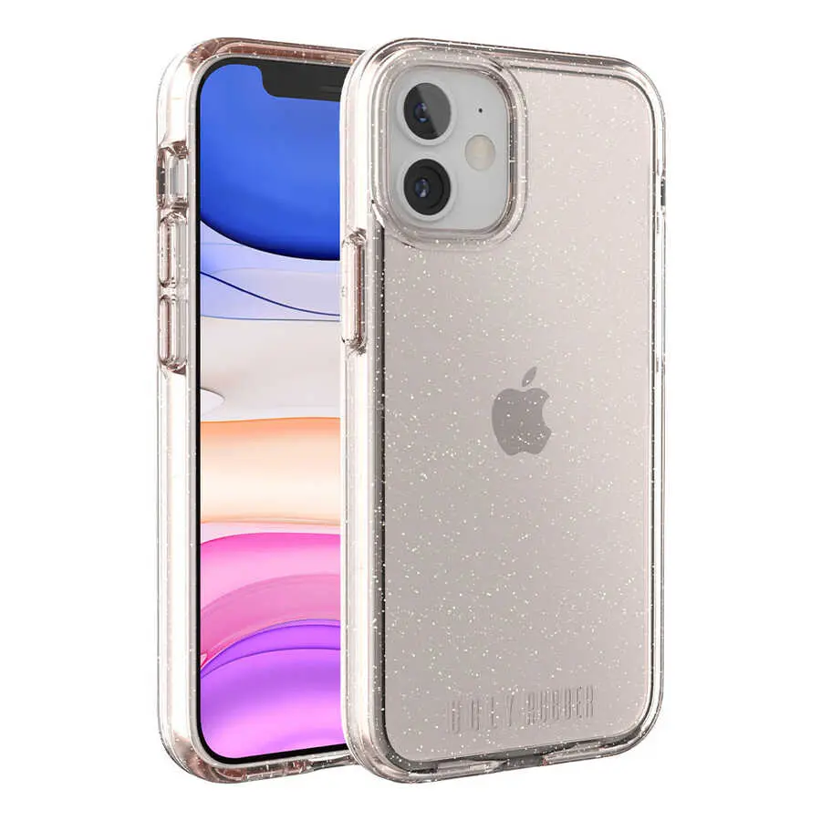 iPhone 12 Şeffaf Arka Yüzeyli Darbe Emici Kılıf - Ugly Rubber Vogue