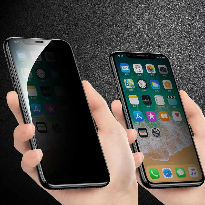 iPhone 12 Gizlilik Ekran Koruyucu, 0.3 mm Tam Kaplamalı - Benks V Pro