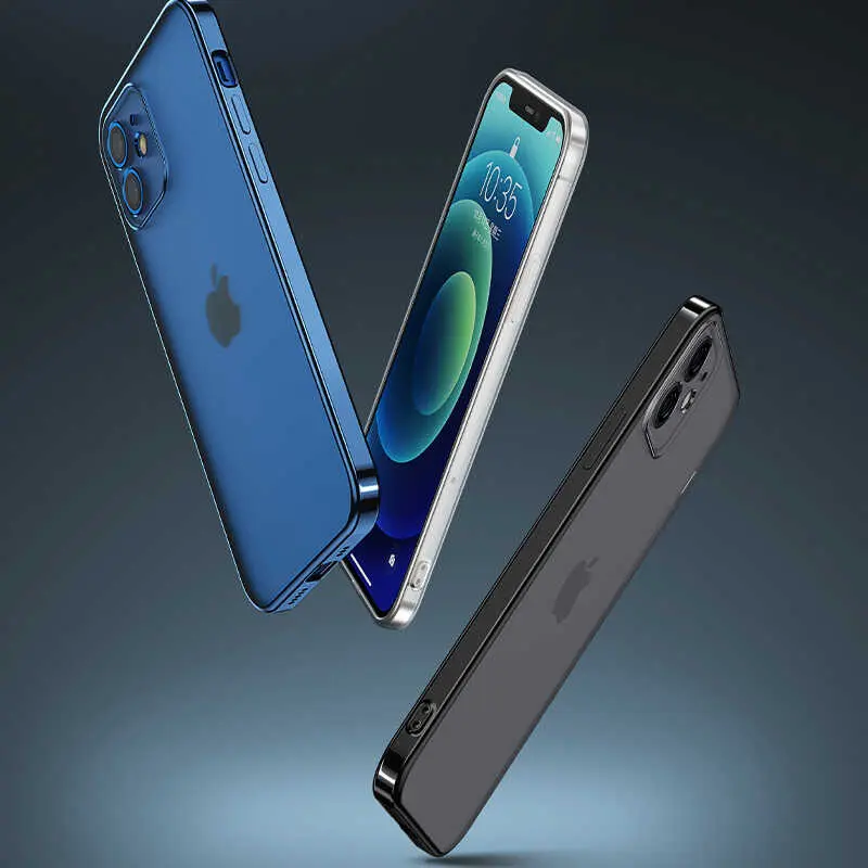 iPhone 12 Mat Kaplamalı TPU Kılıf - Benks Matte Electroplated