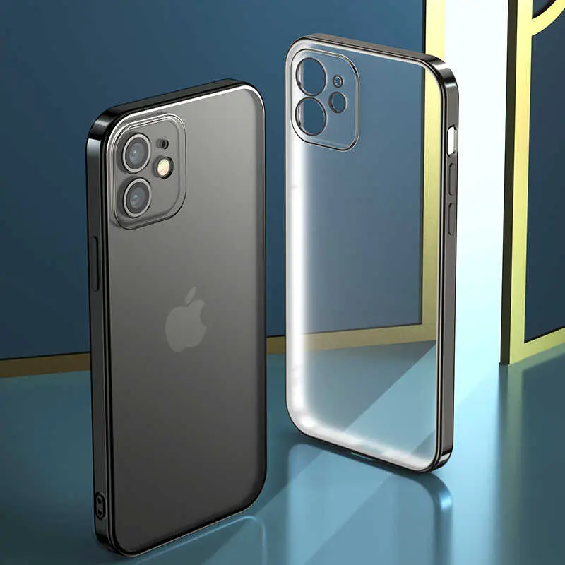 iPhone 12 Mat Kaplamalı TPU Kılıf - Benks Matte Electroplated
