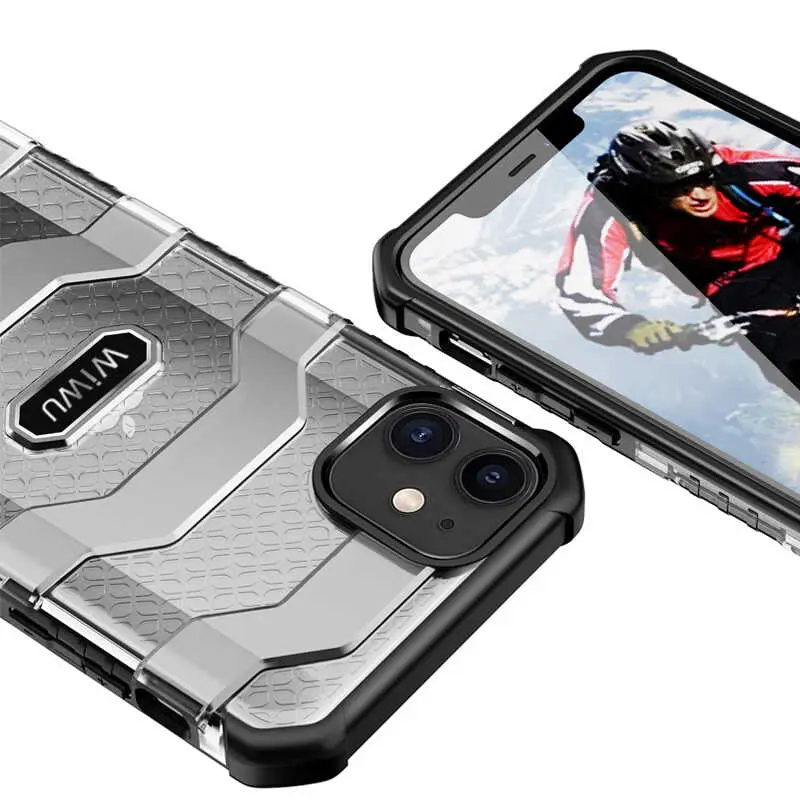 iPhone 12 Kılıf Wiwu Voyager, Mat Arka Yüzeyli