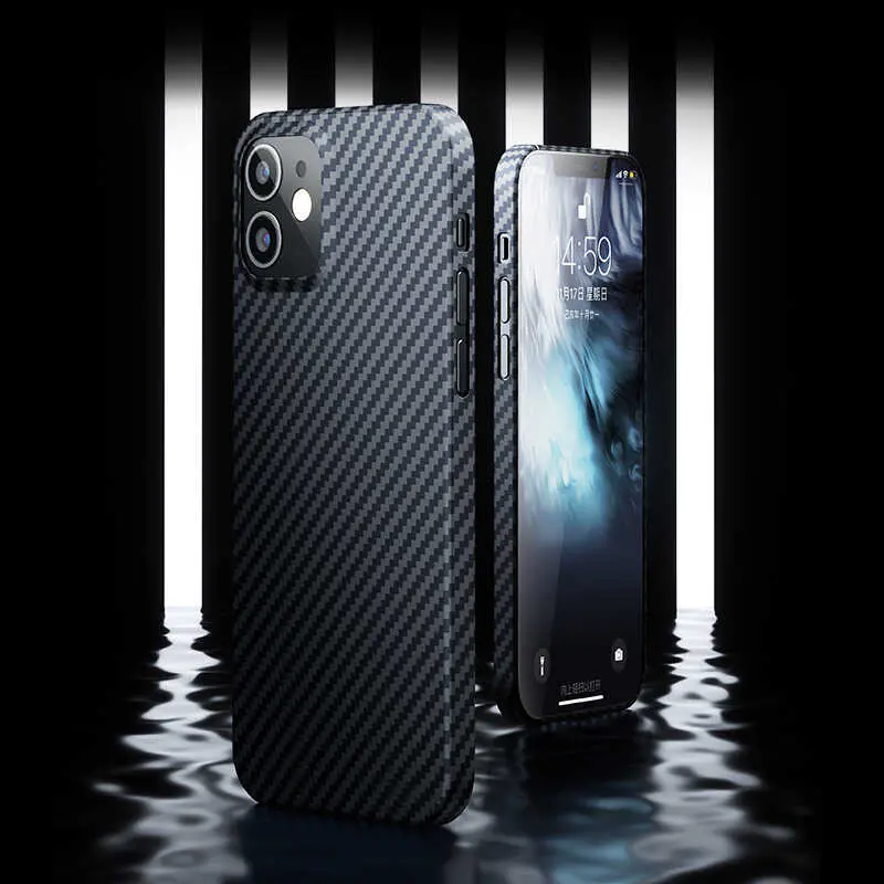 iPhone 12 Aramid Karbon Kılıf - Benks Aramid Case