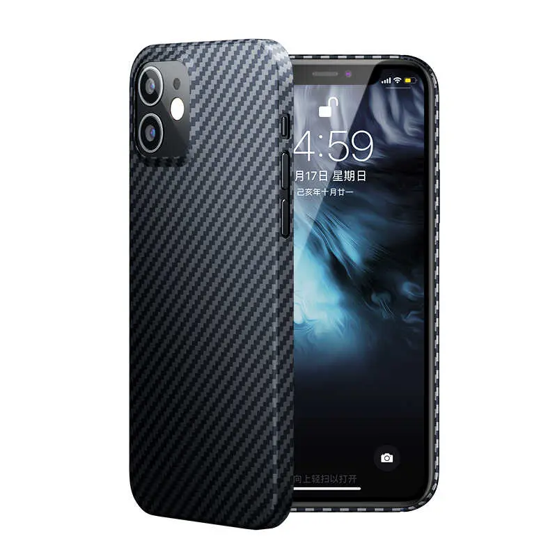 iPhone 12 Aramid Karbon Kılıf - Benks Aramid Case