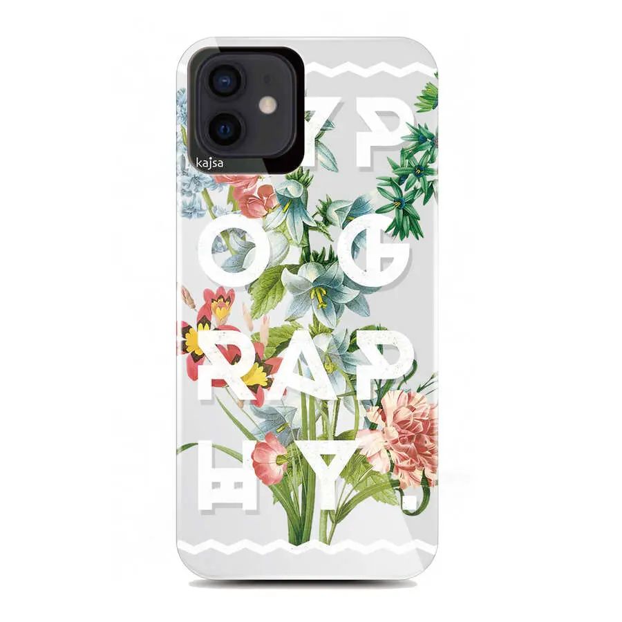iPhone 12 Çiçek Desenli Kılıf, Kablosuz Şarj Uyumlu - Kajsa Floral