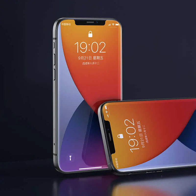 iPhone 12 Mini Tam Kaplamalı Kavisli Ekran Koruyucu - Benks V Pro
