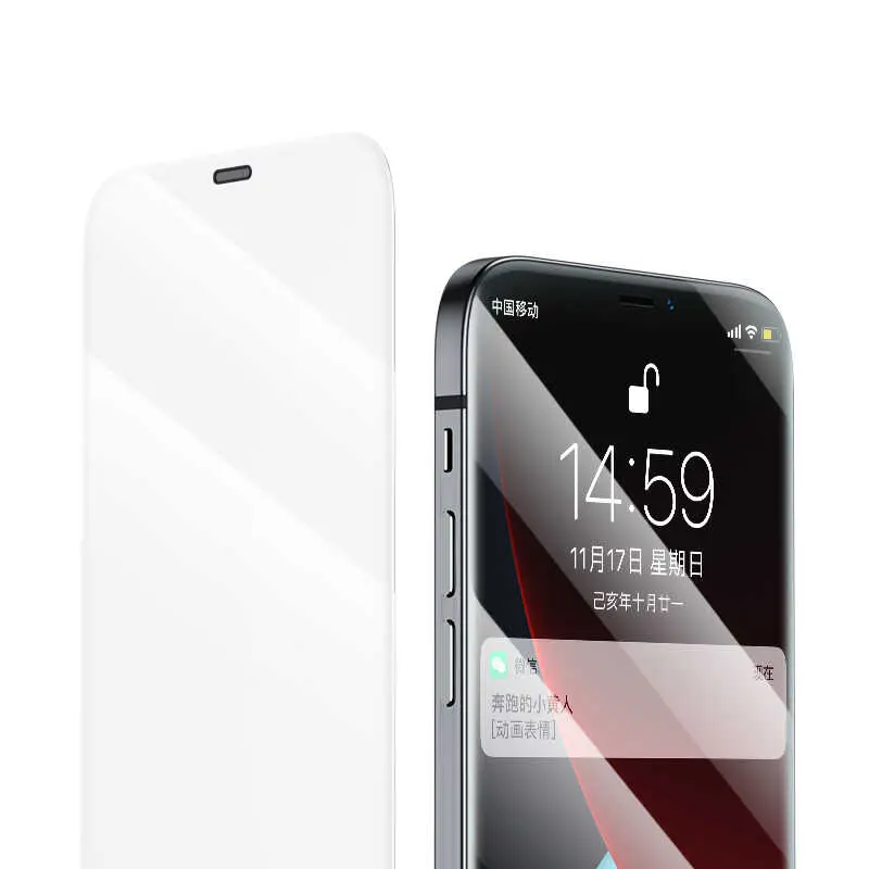 iPhone 12 Mini Tam Ekran Koruyucu, Toz Geçirmez Metal Ahize Korumalı - Benks OKR