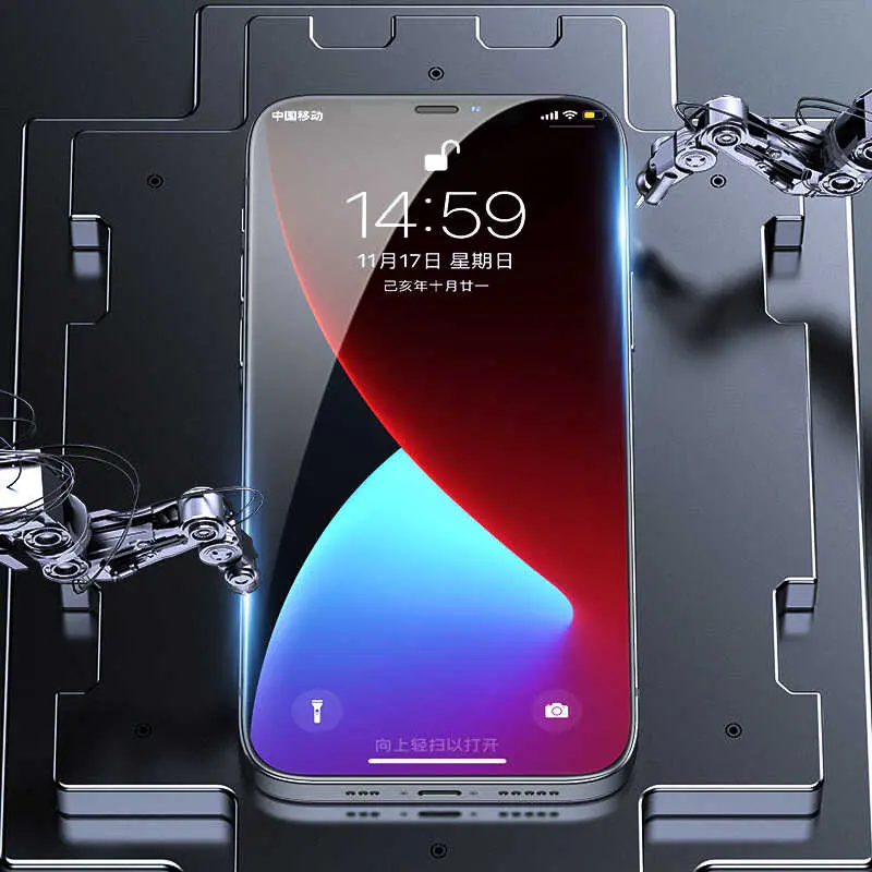 iPhone 12 Mini Tam Ekran Koruyucu, Toz Geçirmez Metal Ahize Korumalı - Benks OKR