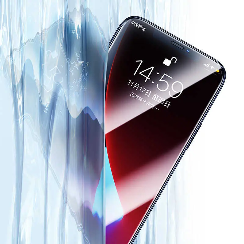 iPhone 12 Mini Tam Ekran Koruyucu, Toz Geçirmez Metal Ahize Korumalı - Benks OKR