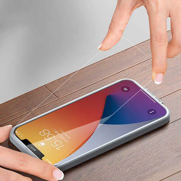 iPhone 12 Mini Tam Ekran Koruyucu, Toz Geçirmez Metal Ahize Korumalı - Benks OKR