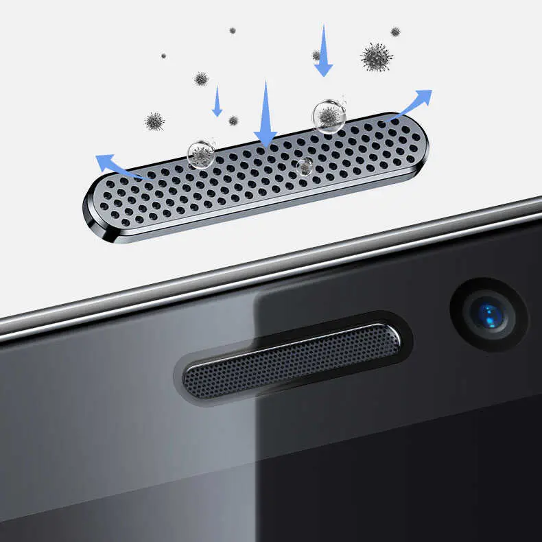 iPhone 12 Mini Tam Ekran Koruyucu, Toz Geçirmez Metal Ahize Korumalı - Benks OKR