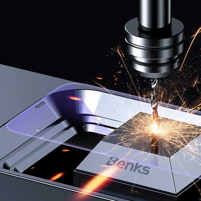 iPhone 12 Mini Tam Kaplamalı Kavisli Kenar Ekran Koruyucu - Benks OKR Plus