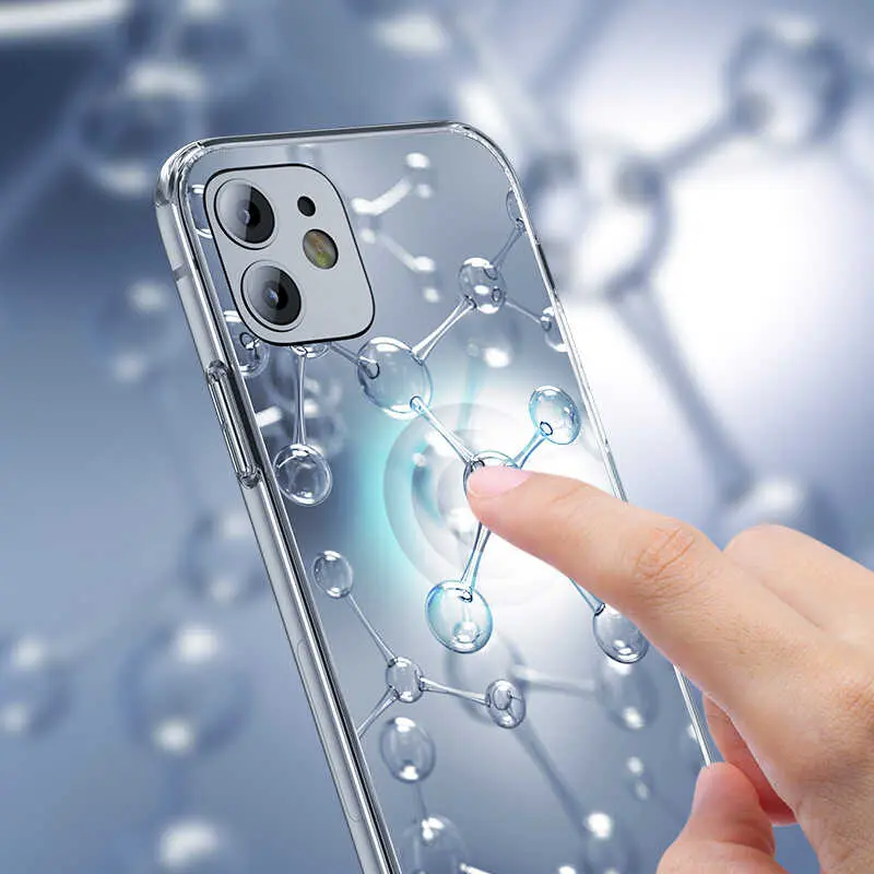iPhone 12 Mini Şeffaf Cam Arka Yüzeyli Kılıf - Benks Magic Crystal