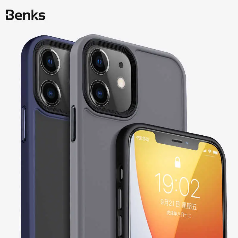 iPhone 12 Mini Silikon Kılıf, Yükseltilmiş Kenarlı - Benks Hybrid