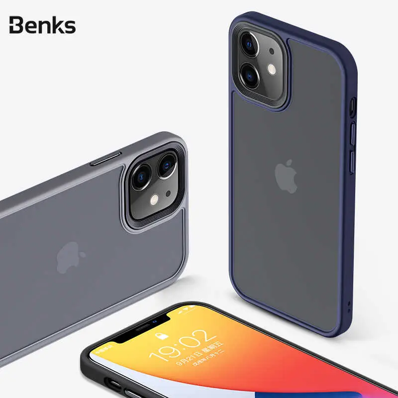 iPhone 12 Mini Silikon Kılıf, Yükseltilmiş Kenarlı - Benks Hybrid