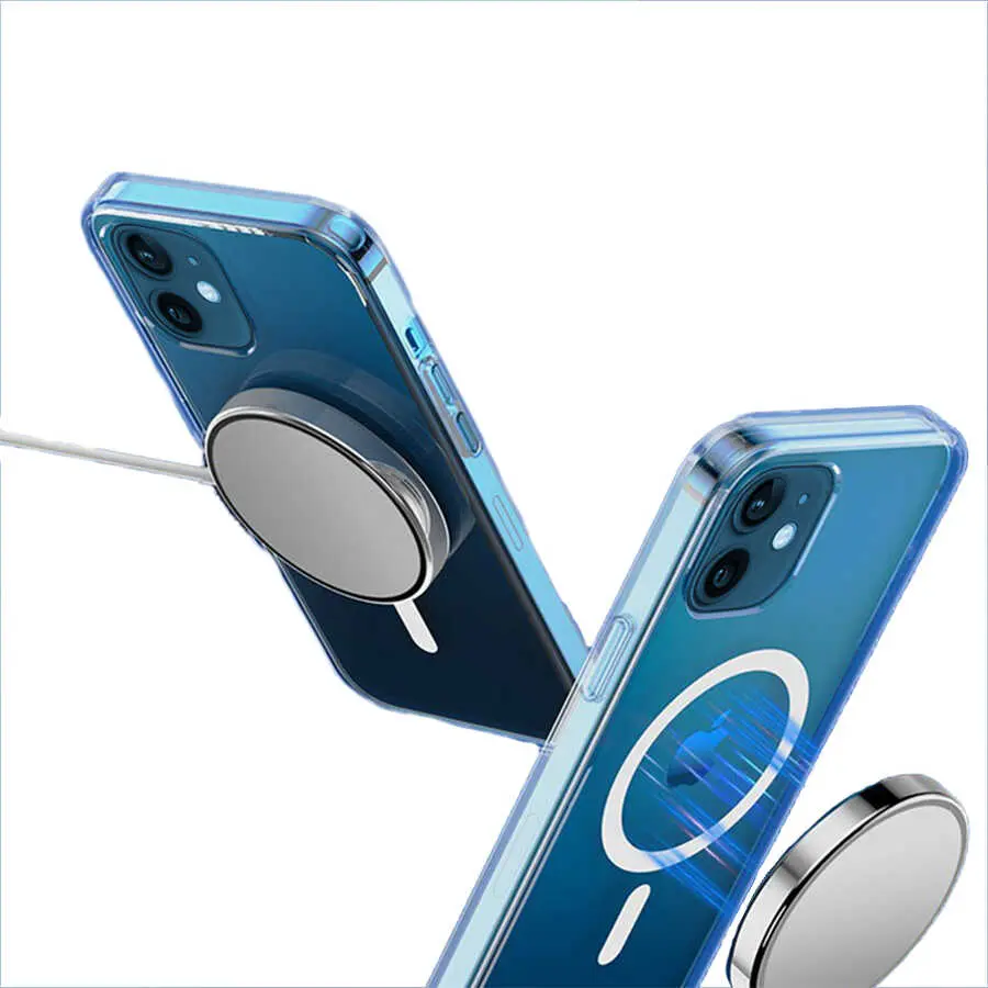 iPhone 12 Mini MagSafe Uyumlu Şeffaf Kılıf - Wiwu Magnetic Crystal