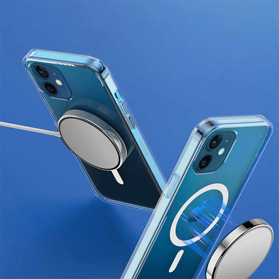 iPhone 12 Mini MagSafe Uyumlu Şeffaf Kılıf - Wiwu Magnetic Crystal