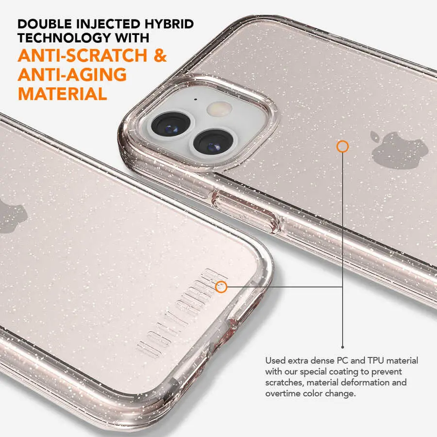 iPhone 12 Mini Şeffaf Kenarlı Kılıf - Ugly Rubber Vogue