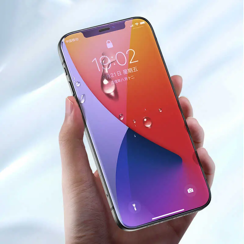 iPhone 12 Pro Tam Kaplamalı Mavi Işık Filtreli Ekran Koruyucu - Benks KR Pro