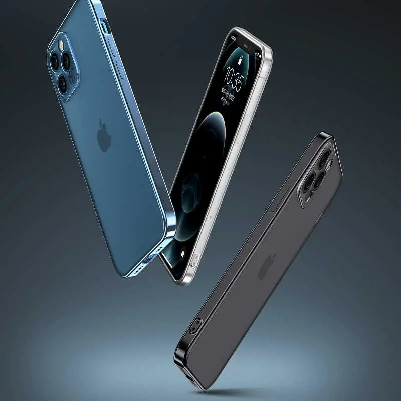 iPhone 12 Pro Mat Elektrokaplama TPU Kılıf - Benks Matte Electroplated