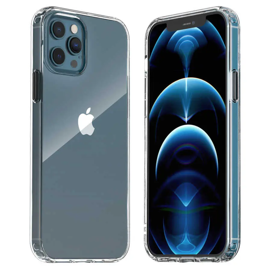 iPhone 12 Pro Şeffaf Silikon Kılıf, Airbag Köşeli - Araree Duple