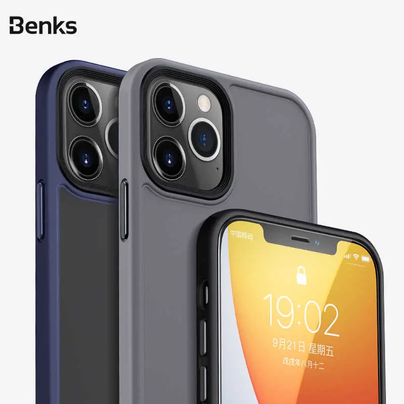 iPhone 12 Pro Silikon Kılıf, Yükseltilmiş Kenarlı - Benks Hybrid