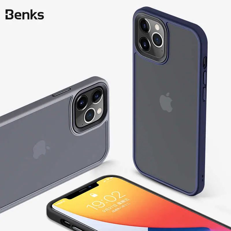 iPhone 12 Pro Silikon Kılıf, Yükseltilmiş Kenarlı - Benks Hybrid