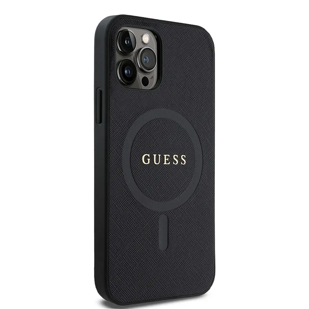 iPhone 12 Pro MagSafe Uyumlu Saffiano Kılıf - Guess Classic