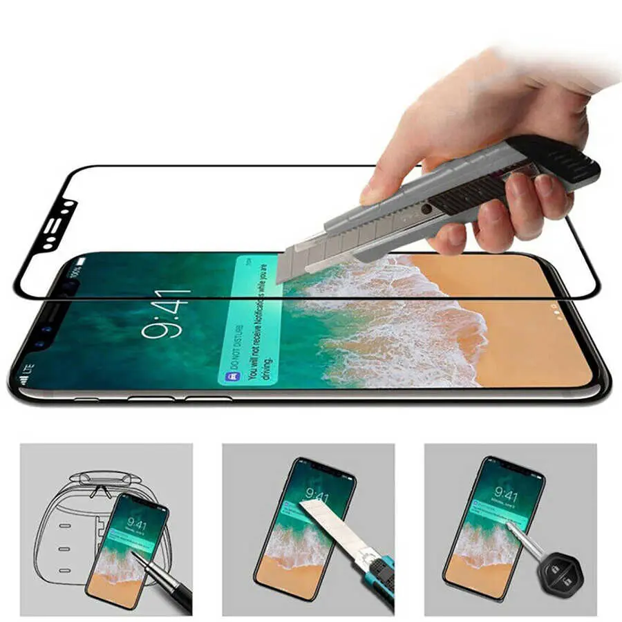 iPhone 12 Pro Max 5D Tam Kaplama Cam Ekran Koruyucu - Davin