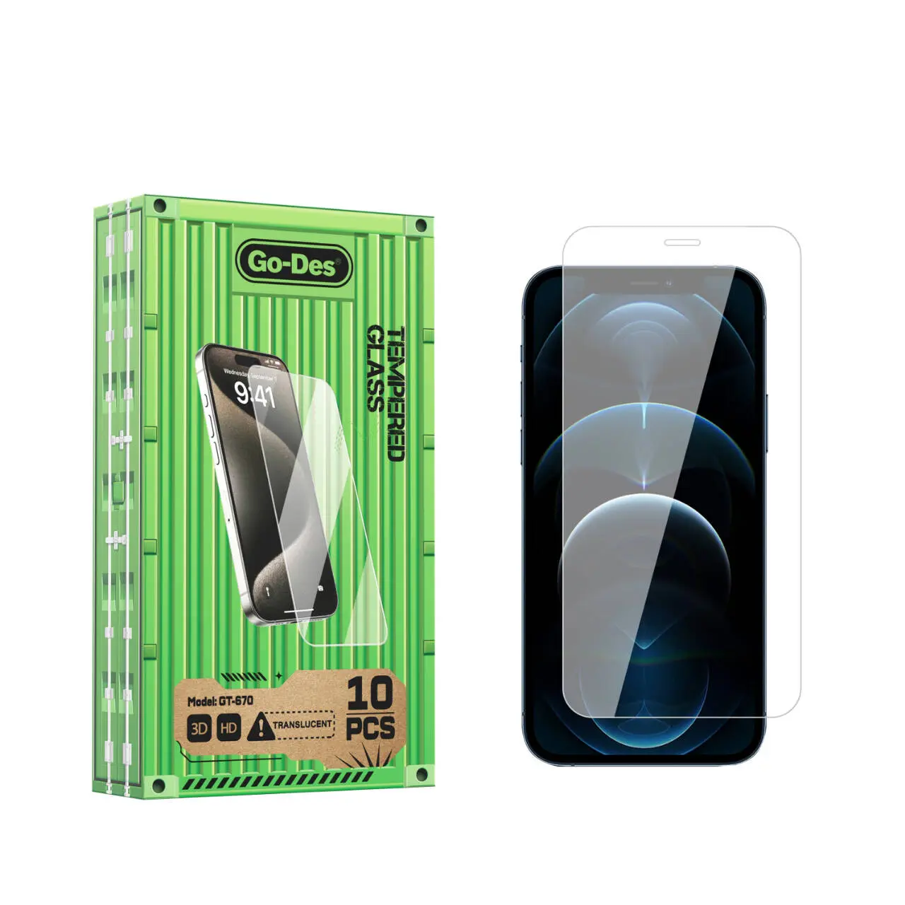 iPhone 12 Pro Max 9H Oleofobik Bom Glass Ekran Koruyucu - Go Des