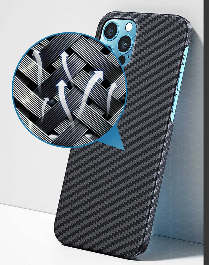 iPhone 12 Pro Max MagSafe Uyumlu Aramid Karbon Kılıf - Benks