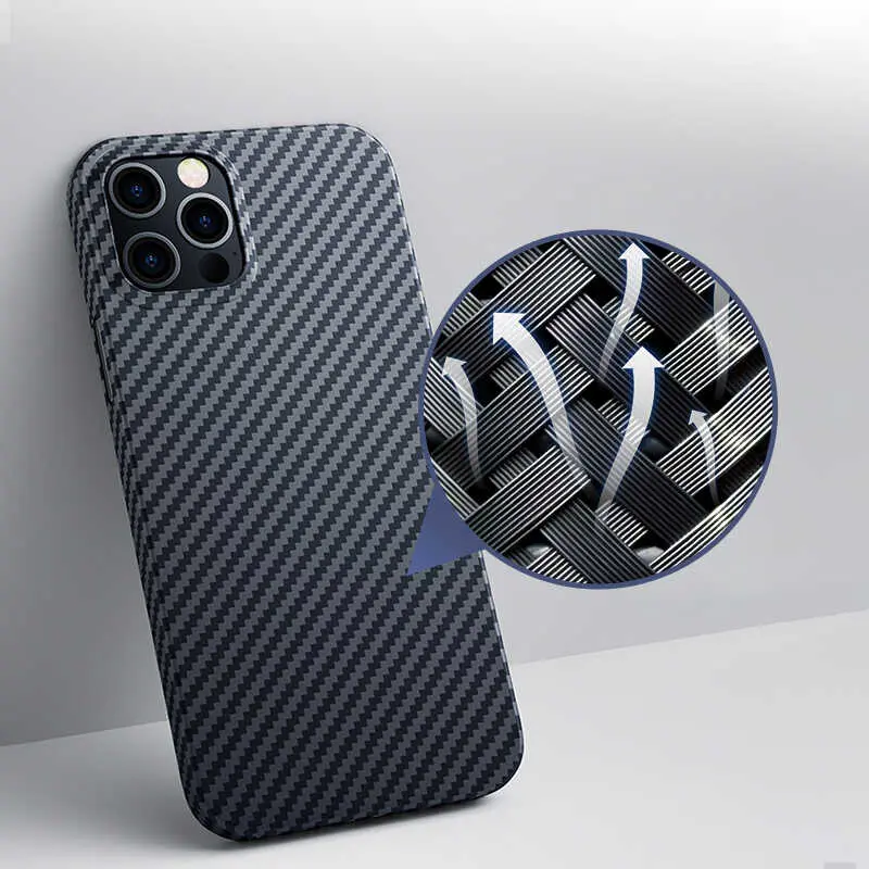 iPhone 12 Pro Max Aramid Karbon Kılıf - Benks Aramid Case