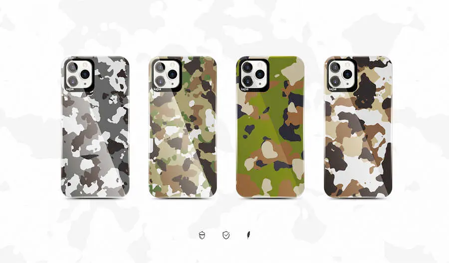 iPhone 12 Pro Max Kamuflaj Desenli Kılıf - Kajsa Camo Kapak