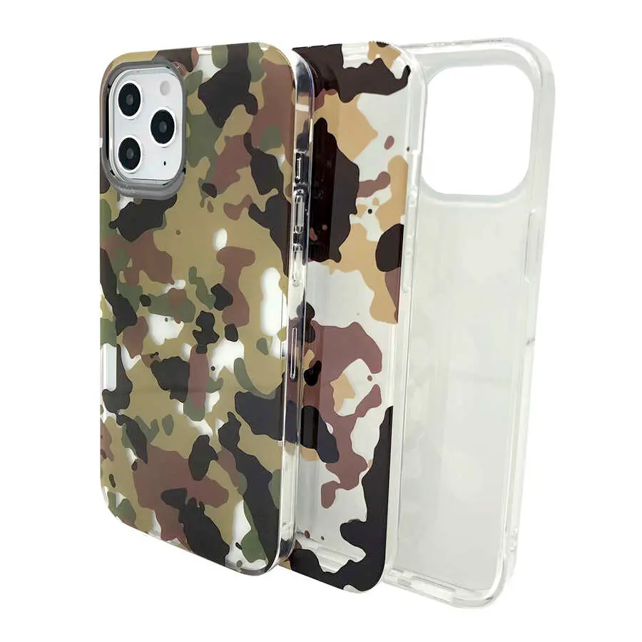 iPhone 12 Pro Max Kamuflaj Desenli Kılıf - Kajsa Camo Kapak