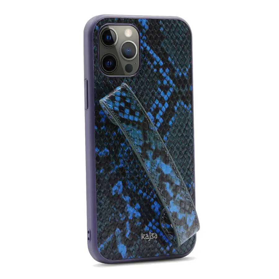 iPhone 12 Pro Max Yılan Desenli El Bantlı Kılıf - Kajsa Glamorous