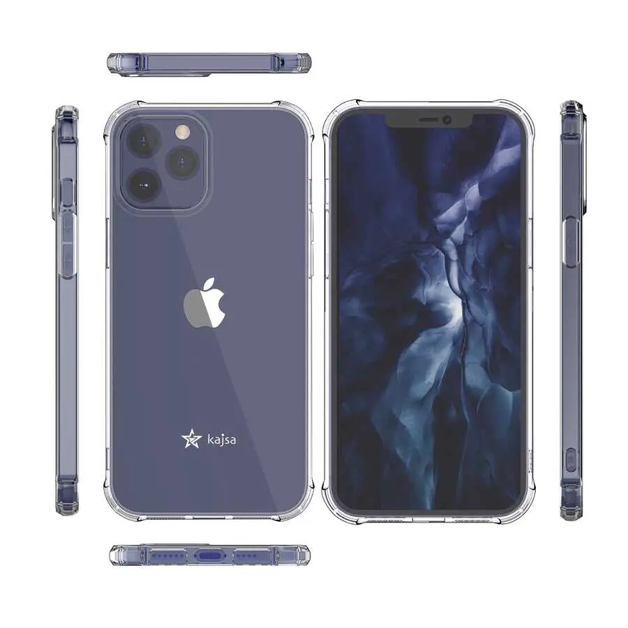 iPhone 12 Pro Max Şeffaf Kılıf, Airbag Köşeli - Kajsa Transparent