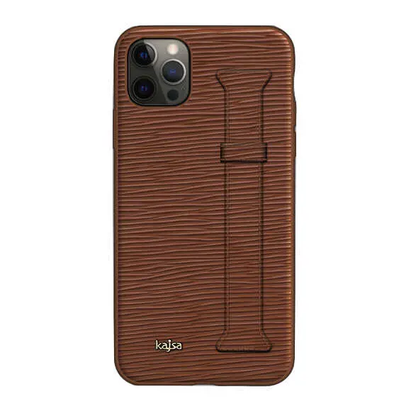 iPhone 12 Pro Max Dalga Desenli El Bantlı Kılıf - Kajsa Wave Pattern