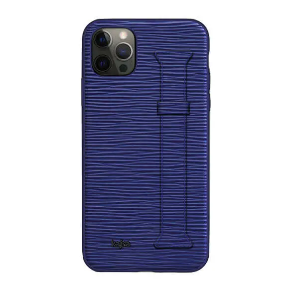 iPhone 12 Pro Max Dalga Desenli El Bantlı Kılıf - Kajsa Wave Pattern