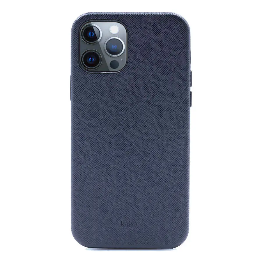 iPhone 12 Pro Max Deri Kılıf, Kablosuz Şarj Uyumlu - Kajsa Woven