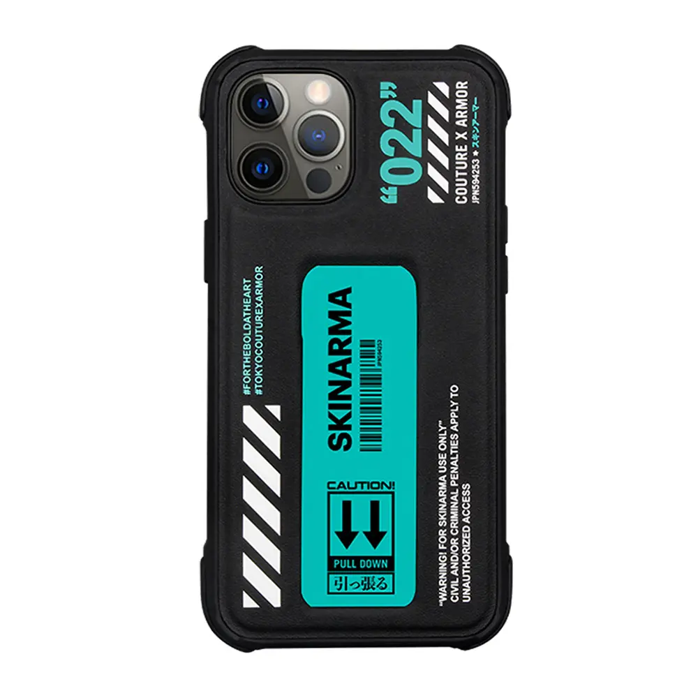iPhone 12 Pro Max Standlı Deri Görünümlü Kılıf - Skinarma Shingoki
