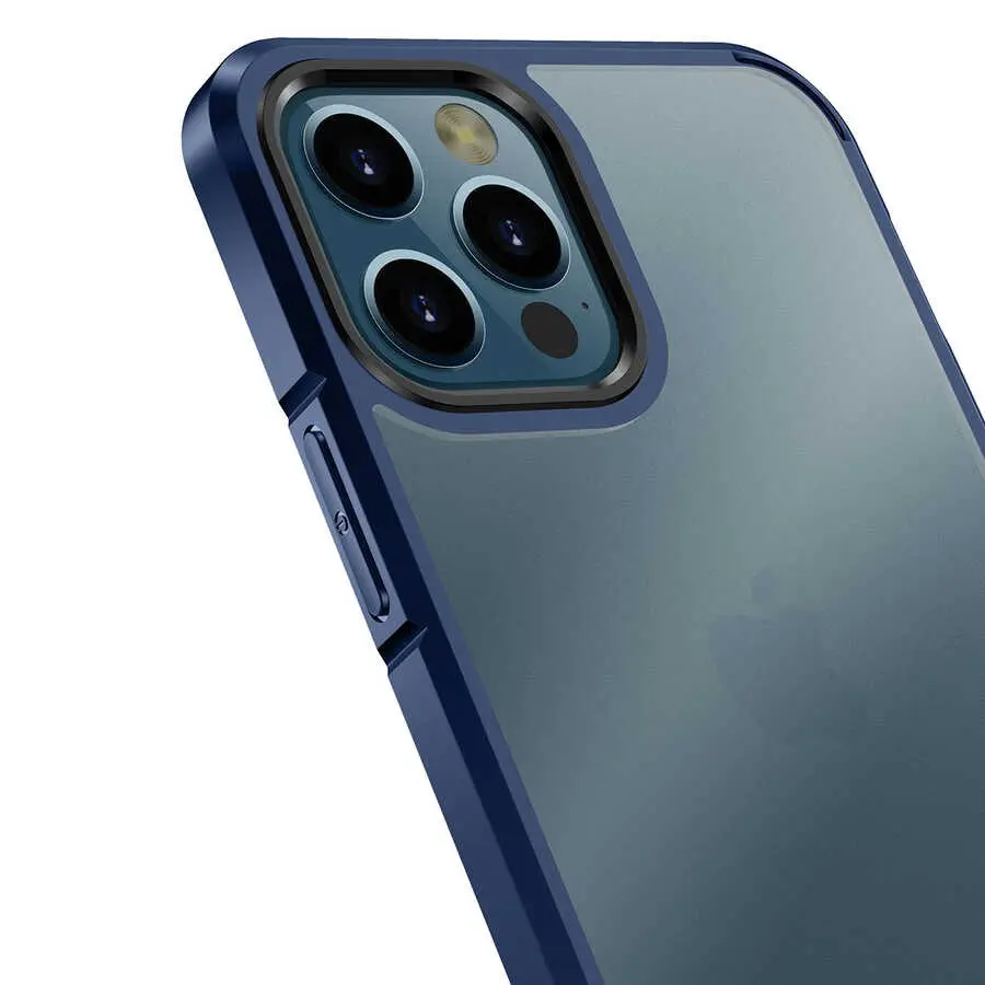 iPhone 12 Pro Max Kılıf, Mat Buzlu Yüzeyli TPU Silikon - Wlons H-Bom