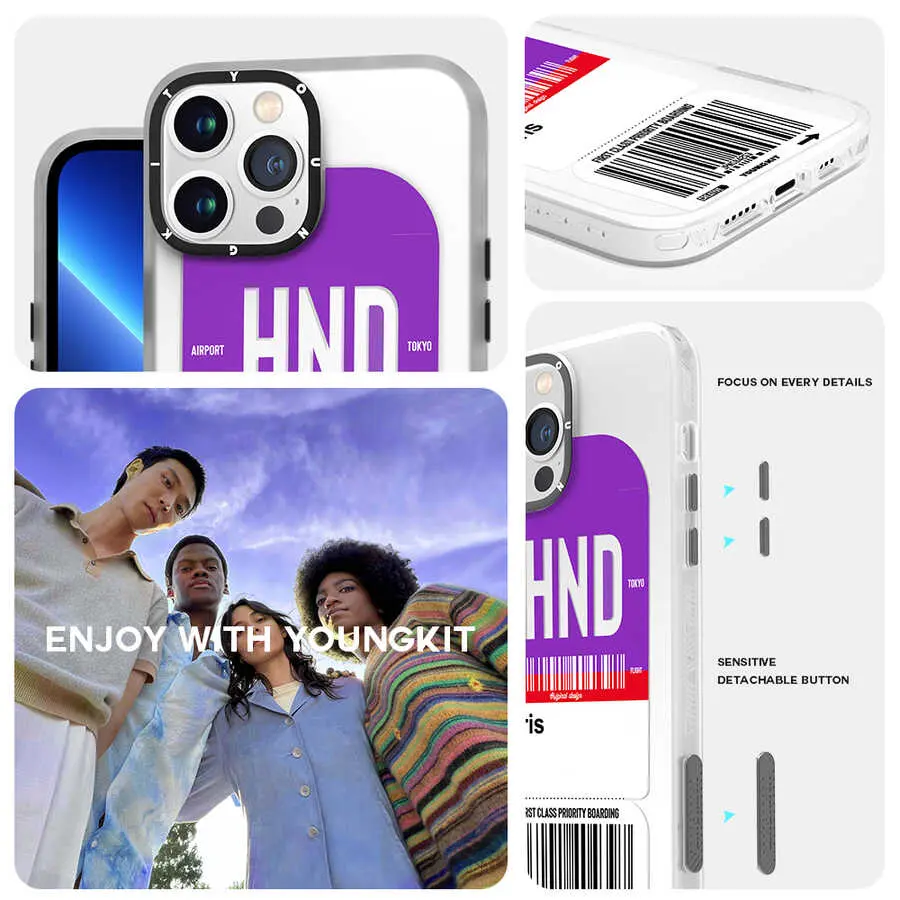 iPhone 12 Pro Max Kılıf, Desenli ve Darbe Emici Kapak - YoungKit Any Time Trip