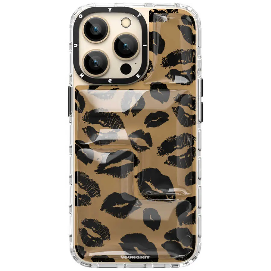 iPhone 12 Pro Max Kılıf, Kamera Çerçeveli ve Düşme Dayanımlı - YoungKit Leopard Article