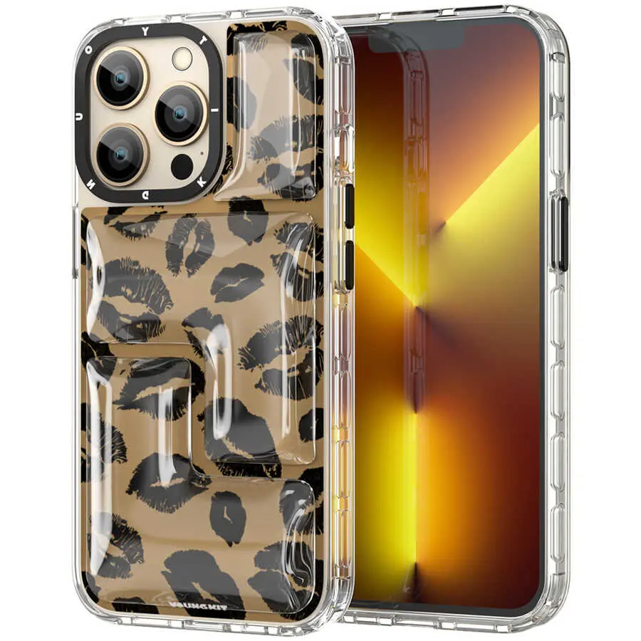 iPhone 12 Pro Max Kılıf, Kamera Çerçeveli ve Düşme Dayanımlı - YoungKit Leopard Article