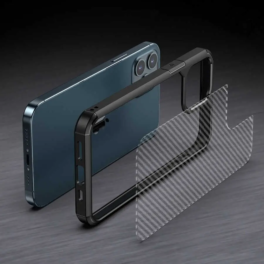 iPhone 12 Pro Max Kılıf, Yükseltilmiş Kamera Kenarlı - Zore İnoks