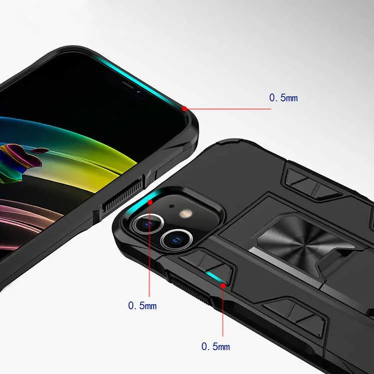 iPhone 12 Pro Max Katlanabilir Standlı Manyetik Kılıf - Zore Volve